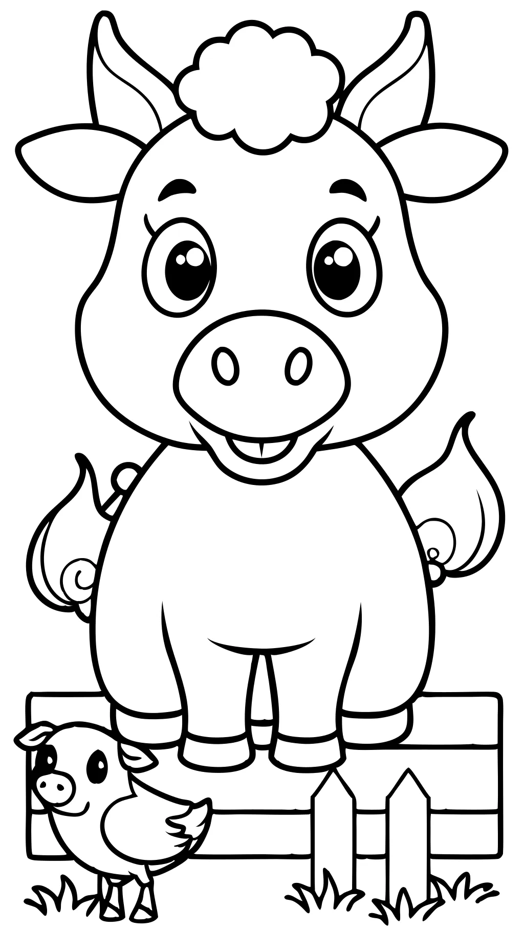 coloriage animal de ferme préscolaire